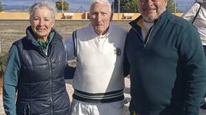 Runners up in the Drawn Triples, Jeanne Bullen, Mark Hargreaves and John Ramsden