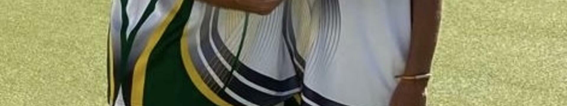 Winners of the Barry Woods Open Pairs Karen and Nigel Rushton