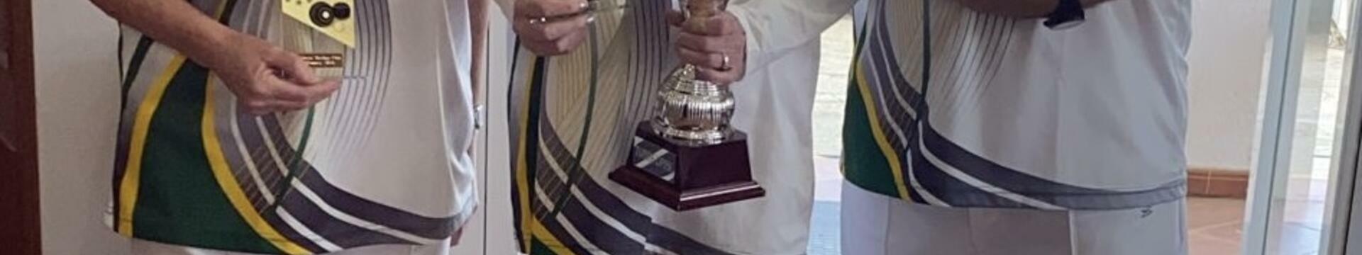 Turre Open winners Teresa Pinder, Lorna Cormack and Barry Pinder